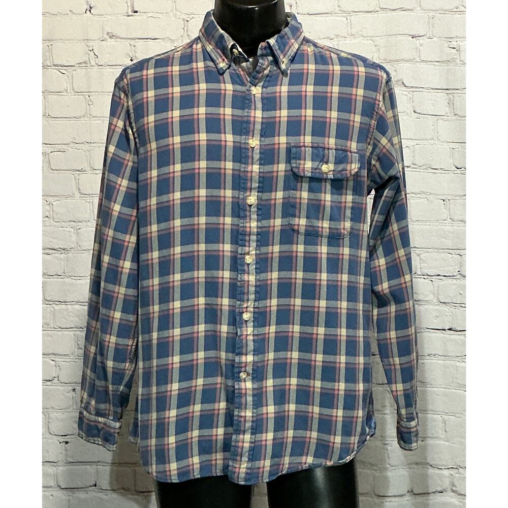 Cremieux Collection Men’s Plaid Flannel Button Down Shirt (Size L)